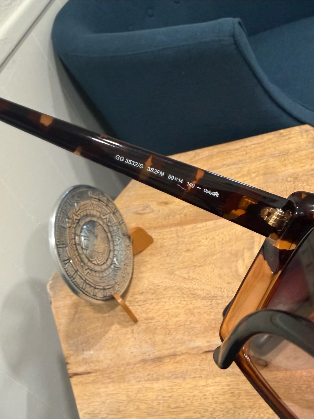 Gucci Tortoiseshell Brown Gradient Shield Sunglasses - Picture 5 of 11